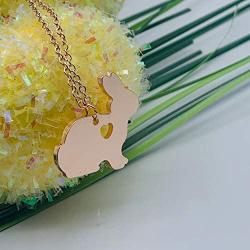 Mall of Style Easter Bunny Necklace for Girls/Women - Rabbit Pendant Necklace - Easter Gifts for Girls - Easter Jewelry for Women - Hare Jewelry - Stainless Steel Jewelry