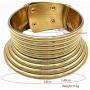 Aijian African Jewelry Statement Chokers Egypt Gold Tone Choker Women Chunky Leather Collar Necklace (A-Gold)