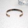 voqoomkl Personalized Bracelets Stainless Steel Jewelry for Women Girls Gift Sliver Rose Gold Cuff Bangle for Mom Daughter Teen Girls Gift