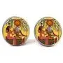 Horus and Hathor Egyptian Myth Earrings Handmade Jewelry Art Picture Jewelry