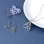 925 Sterling Silver Good Luck Vintage Irish Celtic Triquetra Knot Heart Pendant Necklace and Earrings Jewelry Set… 925 Sterling Silver Good Luck Vintage Irish Celtic Triquetra Knot Heart Pendant Necklace and Earrings Jewelry Set…