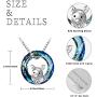 JUSTKIDSTOY Pig Necklace Jewelry 925 Sterling Silver Cute Animal Pendant Necklace with Crystal Gift for Women Girl Birthday