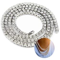 LARDROK Hip Hop Bling Arrow Cubic Zirconia Bling Sparking Wedding Gift Boy Men Cool Tennis Long Chain Tennis Cz Necklace