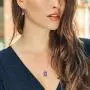 Gem Stone King 925 Sterling Silver Purple Amethyst Pendant Earrings Set For Women (9.27 Ct Emerald Cut with 18 Inch Chain)