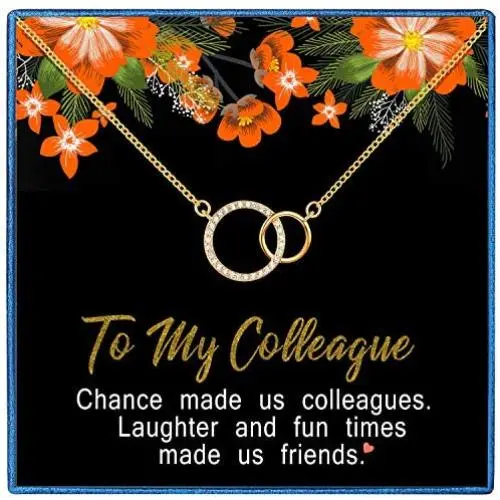 Coworker Gifts for Women, Retirement Gifts for Women Coworker, Retirement Necklace Jewelry, Coworker Birthday Gifts, Going Away Gift for Coworker, Coworker Leaving Gifts, Chance Made Us Colleagues