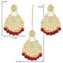 Aheli Stunning Indian Traditional Maang Tikka Earrings Set for Women Bollywood Ethnic Party Wear Fashion Jewelry for Women