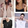 PROSTEEL Stainless Steel/Sterling Silver Initial Name Necklace, A to Z Initial Letter Personalized Necklaces for Men Women, Gold/Silver/Black Tone, 16''/20'' Adjustable, Come Gift Box