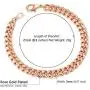 ChainsPro Mens 7mm Diamound Cut Curb Chain Bracelet, 18K Gold/Rose Gold Plated (Send Gift Box) ChainsPro Mens 7mm Diamound Cut Curb Chain Bracelet, 18K Gold/Rose Gold Plated (Send Gift Box)