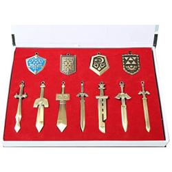 The Legend of Zelda Metal Shield & Sword Weapons Necklace Set of 11