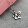 AKTAP Adoption Necklace Adoption Symbol Pendant Pear Necklace Adoption Jewelry Gift for Stepdaughter