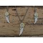 Bullet Wing Necklace & Dangle Earrings Brass 380 Casings. With or Without Swarovski Crystals.
