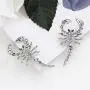 GBAHFY 3D Punk Rhinestone Scorpion Earrings Stud for Women,Fashionable Alternative Exaggerated Ornaments