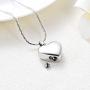 constantlife Cremation Jewelry Memorial Urn Necklace for Ashes Love Heart Pendant Stainless Steel Ashes Holder Personalized Customization Engravable Keepsake