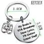 KEYCHIN Funny Broadway Gift Musical Theatre Jewellery Actor Gift Actress Gift My Brain is 95% Broadway Show Lyrics and 5% Useless School Stuff Keychain