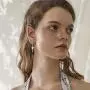 JZCOLOR S925 Sterling Silver Triangle Drop Earrings for Women Abstract Diamond-Shaped Necklace Rhombus Shaped Dangle Earrings Minimalist Geometric Jewelry Gift for Teens Girls