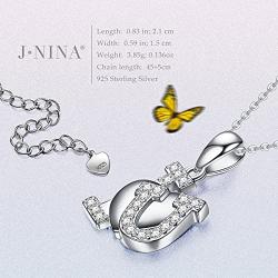 J.NINA ✦I Love You✦ Jewelry Gifts for Women Jewelry Necklace With Crystals Fashion Heart Pendant Necklace Gift for Women With a Luxury Packaging