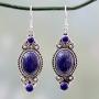 NOVICA Lapis Lazuli .925 Sterling Silver Dangle Earrings Johari Treasure