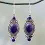 NOVICA Lapis Lazuli .925 Sterling Silver Dangle Earrings Johari Treasure