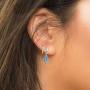 Dangle Hoop Earrings for Women 925 Sterling Silver Sunflower Daisy Triangle Hypoallergenic Drop Earrings for Sensitive Ear Jewelry Gift for Teens Mother Daughter