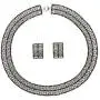 Faship Elegant Brilliant Clear Crystal Panther Link Choker Necklace Earrings Set Faship Elegant Brilliant Clear Crystal Panther Link Choker Necklace Earrings Set