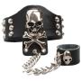 MIXIA Vintage Gothic Leather Snake Animal Finger Adjustable Ring Set Steampunk Skull Wolf Head Charm Hand Chain Harness Slave Bracelets Bangle