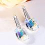 EleQueen 925 Sterling Silver CZ Rectangle Hook Drop Earrings Made with Crystals