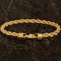 LIFETIME JEWELRY 6mm Rope Chain Bracelets for Women and Men 24k Real Gold Plated