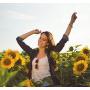 Picano 8 Pieces Sunflower Pendant Necklace Sunflower Drop Earrings Sunflower Hair Clip Sunflower Boho Headband Wreath for Women Jewelry Accessories