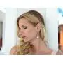 Mariell Micro-Pave Rose Gold CZ Art Deco Dangle Chandelier Wedding Earrings - Blush Jewelry for Brides