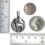 Jewelry Astrology Zodiac sign Aries Ram (Mar 21-Apr 19) Amulet Charm Medallion Silver pewter pendant necklace w Silver Ball Chain