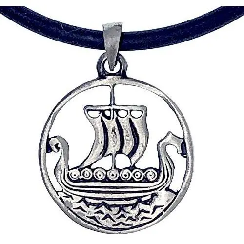 Norse Viking Jewelry Dragon Oseberg Ship Longship Faering Karve Knarr Boat Silver Pewter Mens Pendant Necklace Protection Amulet Safe Travel Talisman Wealth Money Fortune Lucky Charm w Black PVC Cord Norse Viking Jewelry Dragon Oseberg Ship Longship Faering Karve Knarr Boat Silver Pewter Mens Pendant Necklace Protection Amulet Safe Travel Talisman Wealth Money Fortune Lucky Charm w Black PVC Cord