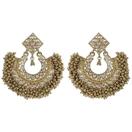 Indian Ethnic Traditional Polki Jhumka/Earring Bollywood Wedding Jewelry for Women