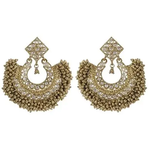 Indian Ethnic Traditional Polki Jhumka/Earring Bollywood Wedding Jewelry for Women Indian Ethnic Traditional Polki Jhumka/Earring Bollywood Wedding Jewelry for Women