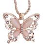 Comelyjewel Necklace Hollow Crystal Butterfly Pendant Necklace Jewelry for Women Girl Birthday Gifts Durable and Useful