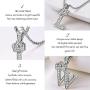 JewelBeauty Alphabet Crowned Initial Necklace Iced Out King Crown Cubic Zirconia Letter Pendant 24'' Rope Chain Necklaces, from A to Z