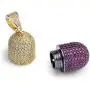 LC8 Jewelry Hip Hop Iced Out Bling CZ Capsule Medicine Pill Holder Container Pendant Cremation Urn Necklace with 20 Inch Stainless Steel