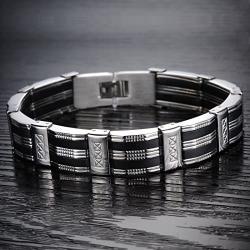 Ostan Mens stainless steel Chain Link Bracelet