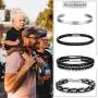 Thunaraz 4Pcs Stainless Steel Cuff Braided Leather Bracelets for Men Women Masculine Style Braided Link Wrist Band Cuff Bangle Bracelets,Mens Bracelet Jewelry Set Thunaraz 4Pcs Stainless Steel Cuff Braided Leather Bracelets for Men Women Masculine Style Braided Link Wrist Band Cuff Bangle Bracelets,Mens Bracelet Jewelry Set