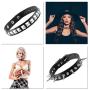 4 Pieces Biker Leather Studded Choker PU Leather Collar Choker Punk Rock Gothic Necklace Choker