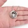 XIUDA No Longer by My Side,Forever in My Heart Carved Locket Cremation Urn Necklace for Dad, Mom,Grandma & Grandpa