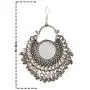 Zephyrr Fashion German Silver Afghani Dangler Hook Chandbali Earrings Mirrors For Girls and Women Zephyrr Fashion German Silver Afghani Dangler Hook Chandbali Earrings Mirrors For Girls and Women
