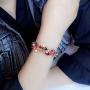 Hermosa Rose Gold Plated Multicolor Austria Crystal Elements Jewelry Set Necklace Earrings Bracelet and Ring