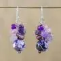 NOVICA Multi-Gem Quartz .925 Sterling Silver Cluster Earrings, Lovely Blend in Purple NOVICA Multi-Gem Quartz .925 Sterling Silver Cluster Earrings, Lovely Blend in Purple