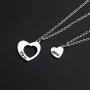 KUIYAI Sister Necklace for 2 Big Sister Little Sister Heart Pendant Necklace