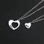 KUIYAI Sister Necklace for 2 Big Sister Little Sister Heart Pendant Necklace KUIYAI Sister Necklace for 2 Big Sister Little Sister Heart Pendant Necklace