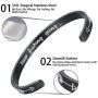 MRSXXNTY Inspirational Cuff Bracelets for Women Girls Motivational Bangle Mantra Jewelry Gifts with Hidden Message