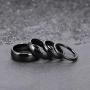 TRUMIUM 2mm 4mm 6mm 8mm Black Tungsten Ring for Men Women Wedding Band Domed High Polish Comfort Fit 4-15