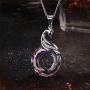 Sllaiss Phoenix Crystal Necklace Jewelry Crystals from Austria Nirvana of Phoenix Pendant Elegant Crystals Necklace for Women, Wife, Lover Birthday Anniversary Gift with Box
