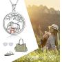 Origami Elephant Necklace Jewelry Gifts for Women Sterling Silver Mother Daughter Necklace for Mom Daughter (F-origami elephant necklace)
