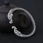 fishhook Fashion Vintage Viking Raven Crow Head Screw Cuff Bangle Wristband Bracelet Animal Jewelry for Men Women fishhook Fashion Vintage Viking Raven Crow Head Screw Cuff Bangle Wristband Bracelet Animal Jewelry for Men Women